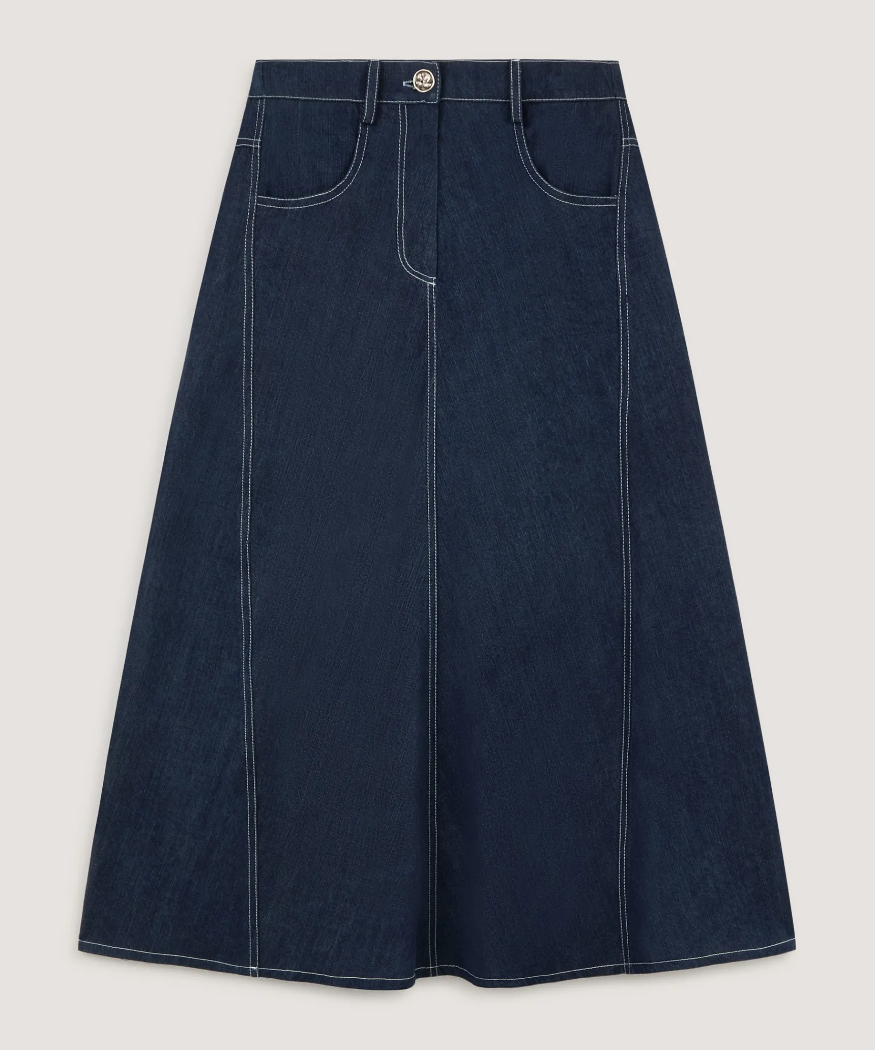 Online Rodier Jupe longue jean bleu denim