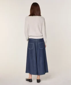 Online Rodier Jupe longue jean bleu denim