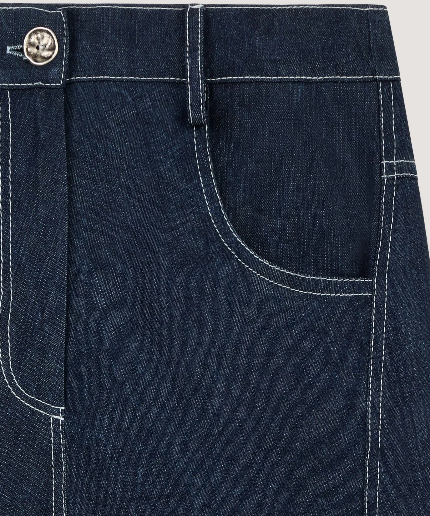 Online Rodier Jupe longue jean bleu denim