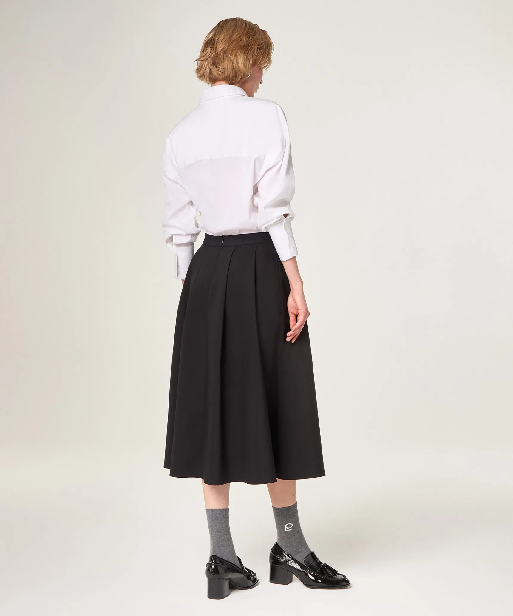 New Rodier Jupe longue évasée noir