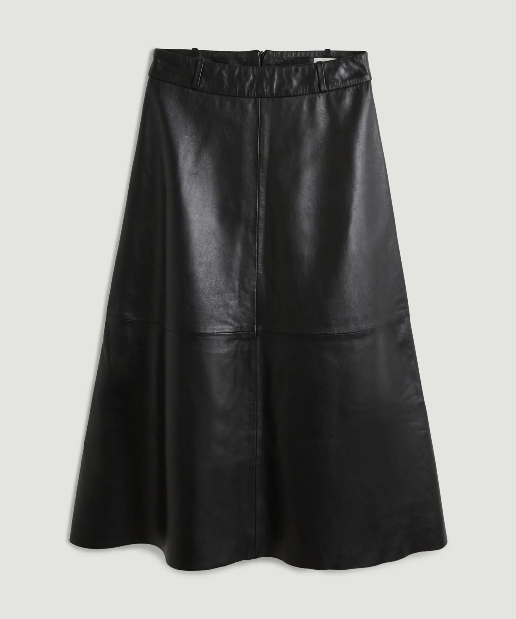 Sale Rodier Jupe longue évasée en cuir noire