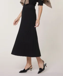 Online Rodier Jupe plissée en maille noir