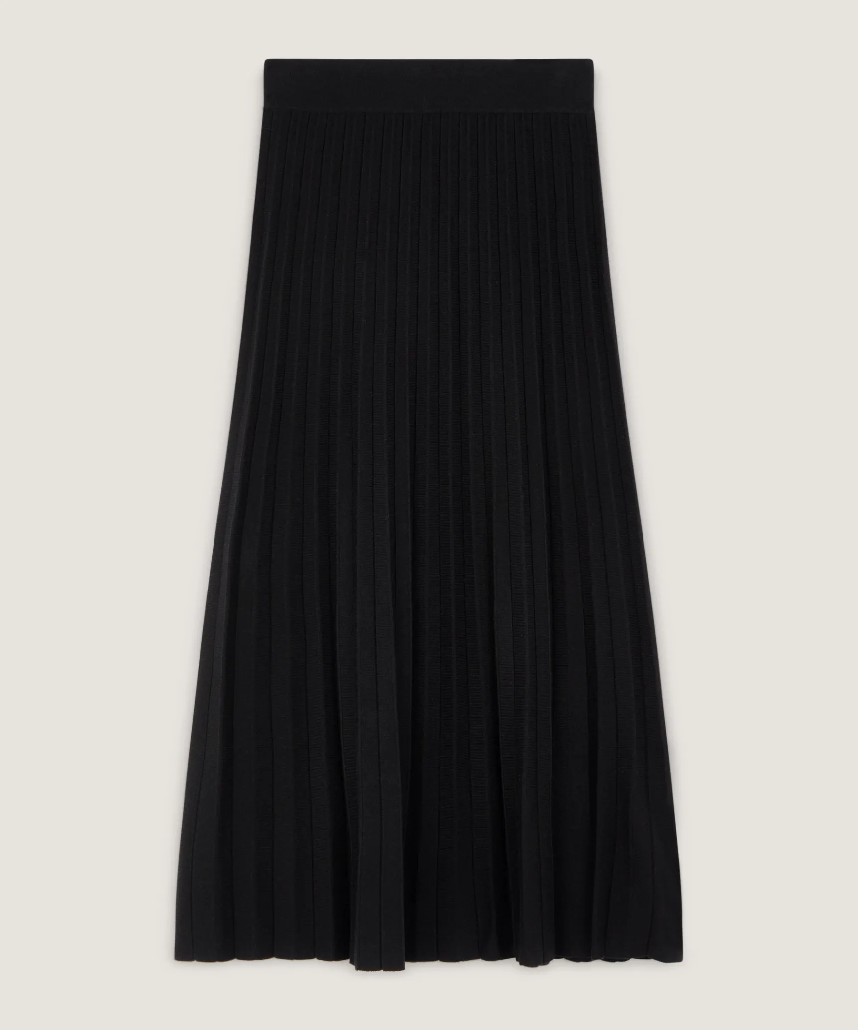 Online Rodier Jupe plissée en maille noir