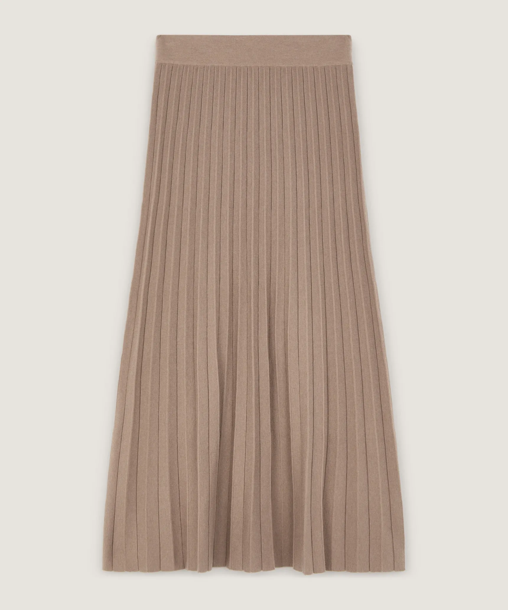 Online Rodier Jupe plissée en maille marron moka
