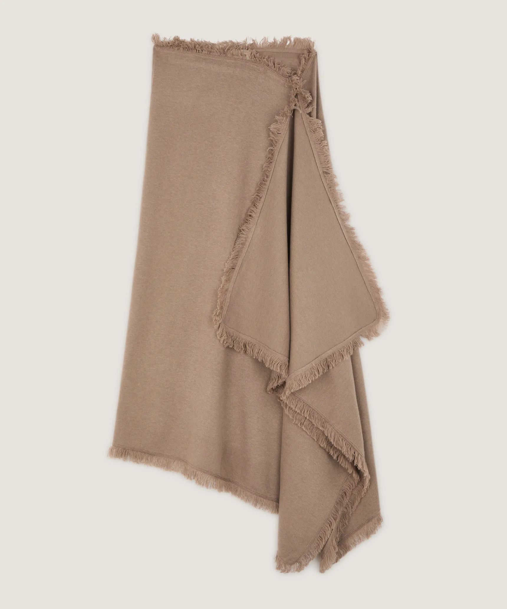 Rodier Jupe portefeuille en maille marron moka