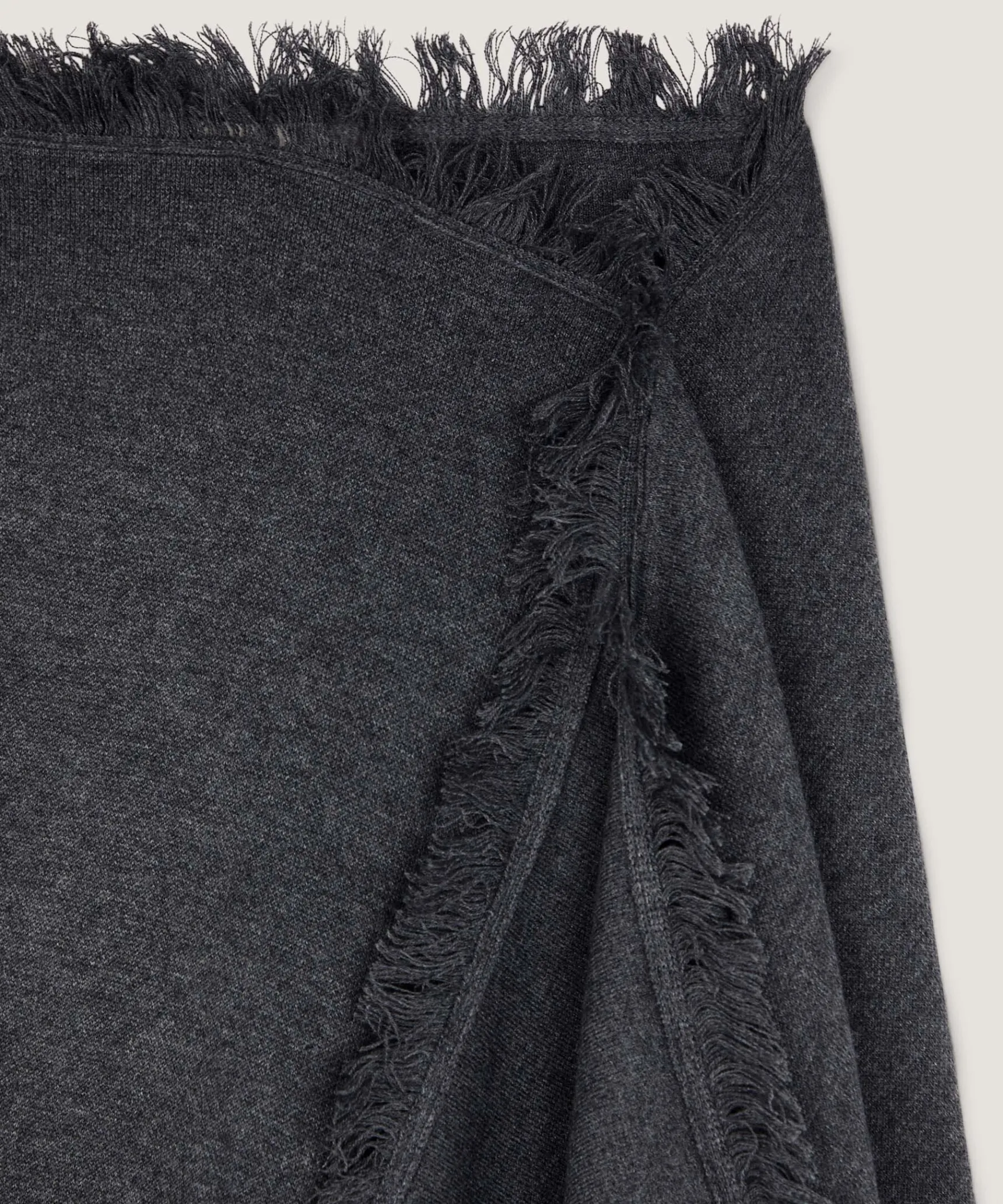 Outlet Rodier Jupe portefeuille en maille gris foncé