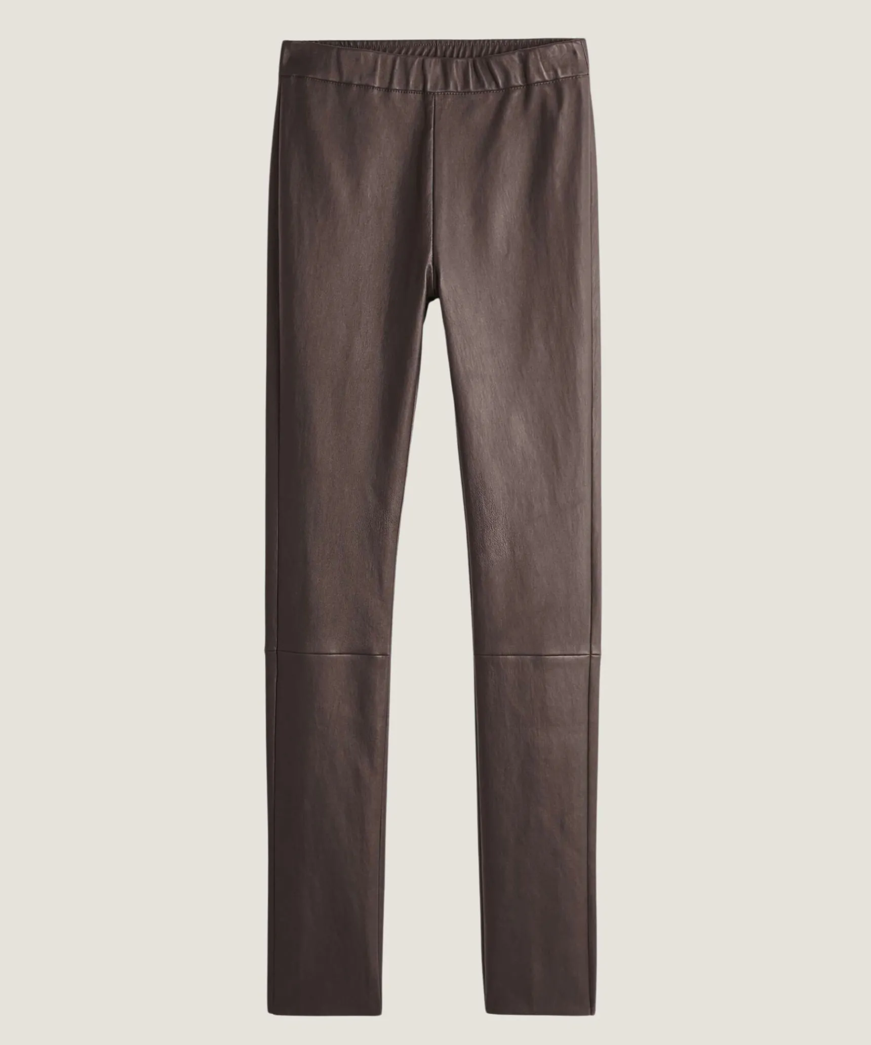 Online Rodier Legging en cuir stretch taupe foncé