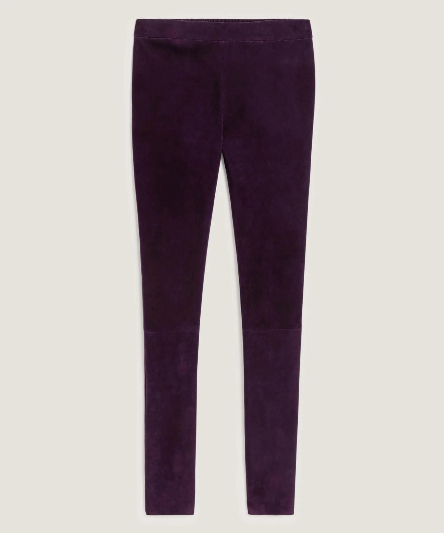 Outlet Rodier Legging en peau d'agneau stretch violet foncé