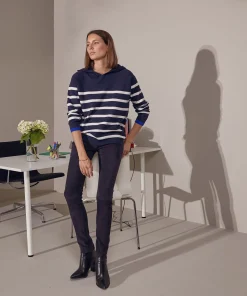 Best Rodier Legging en peau d'agneau stretch bleu marine