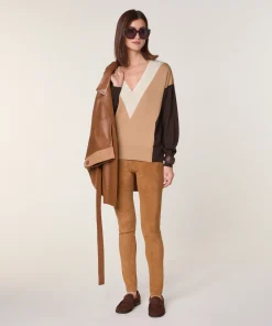 New Rodier Legging en peau d'agneau stretch chamois