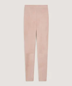 Hot Rodier Legging en peau d'agneau stretch beige