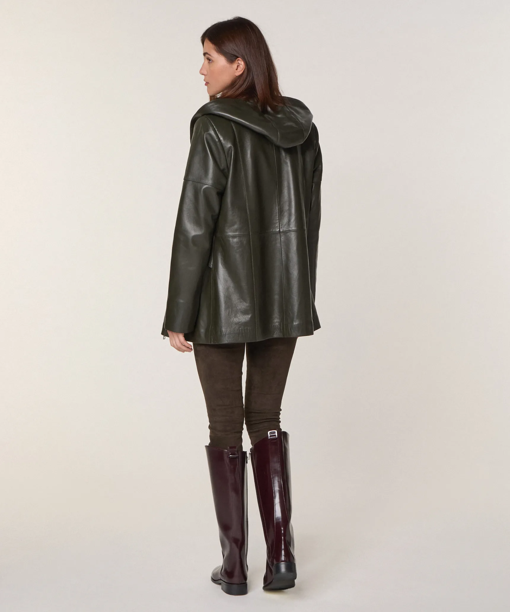 Sale Rodier Legging en peau d'agneau stretch kaki