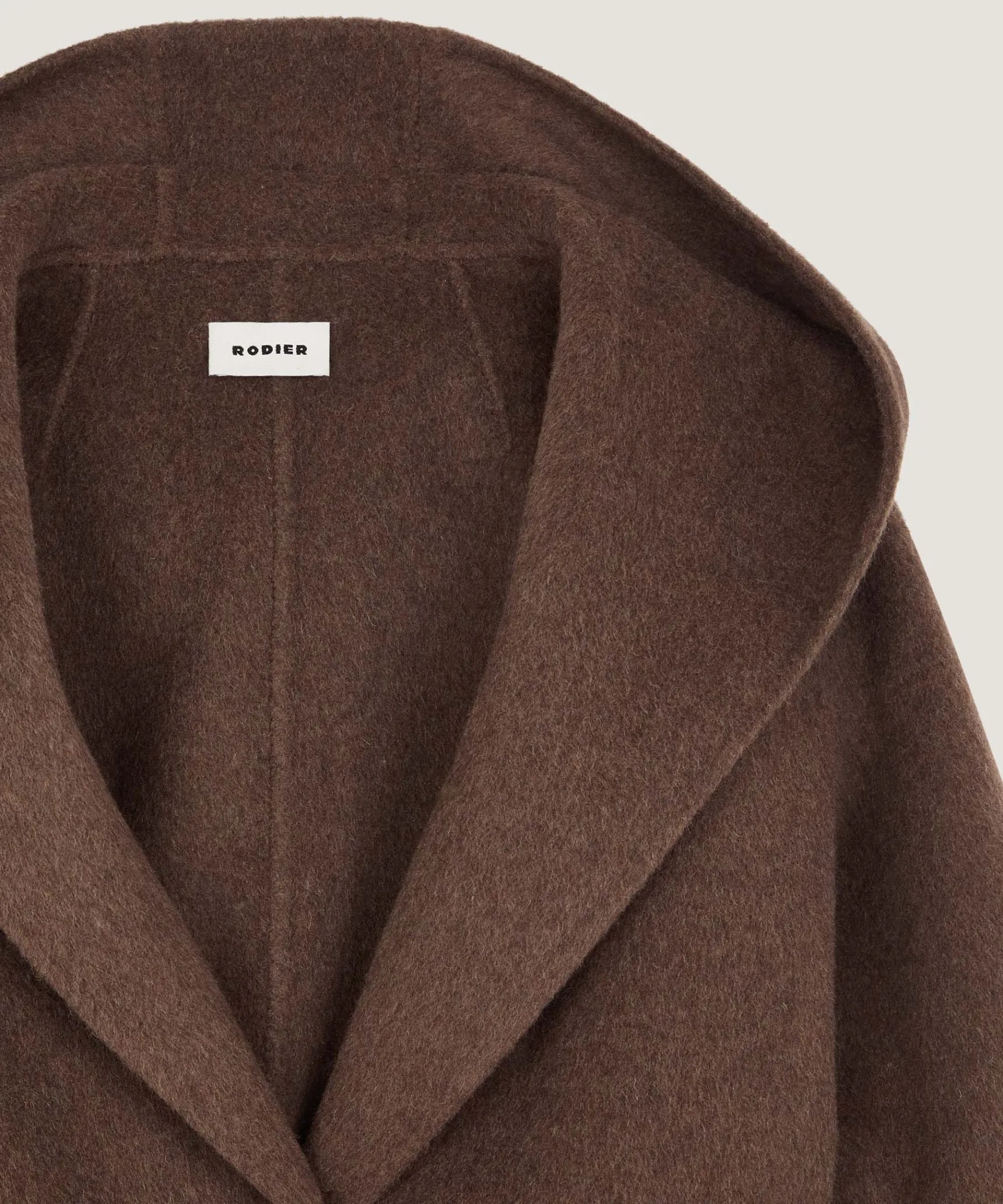 Sale Rodier Manteau à capuche en laine marron