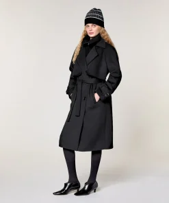 Best Rodier Manteau en laine noir