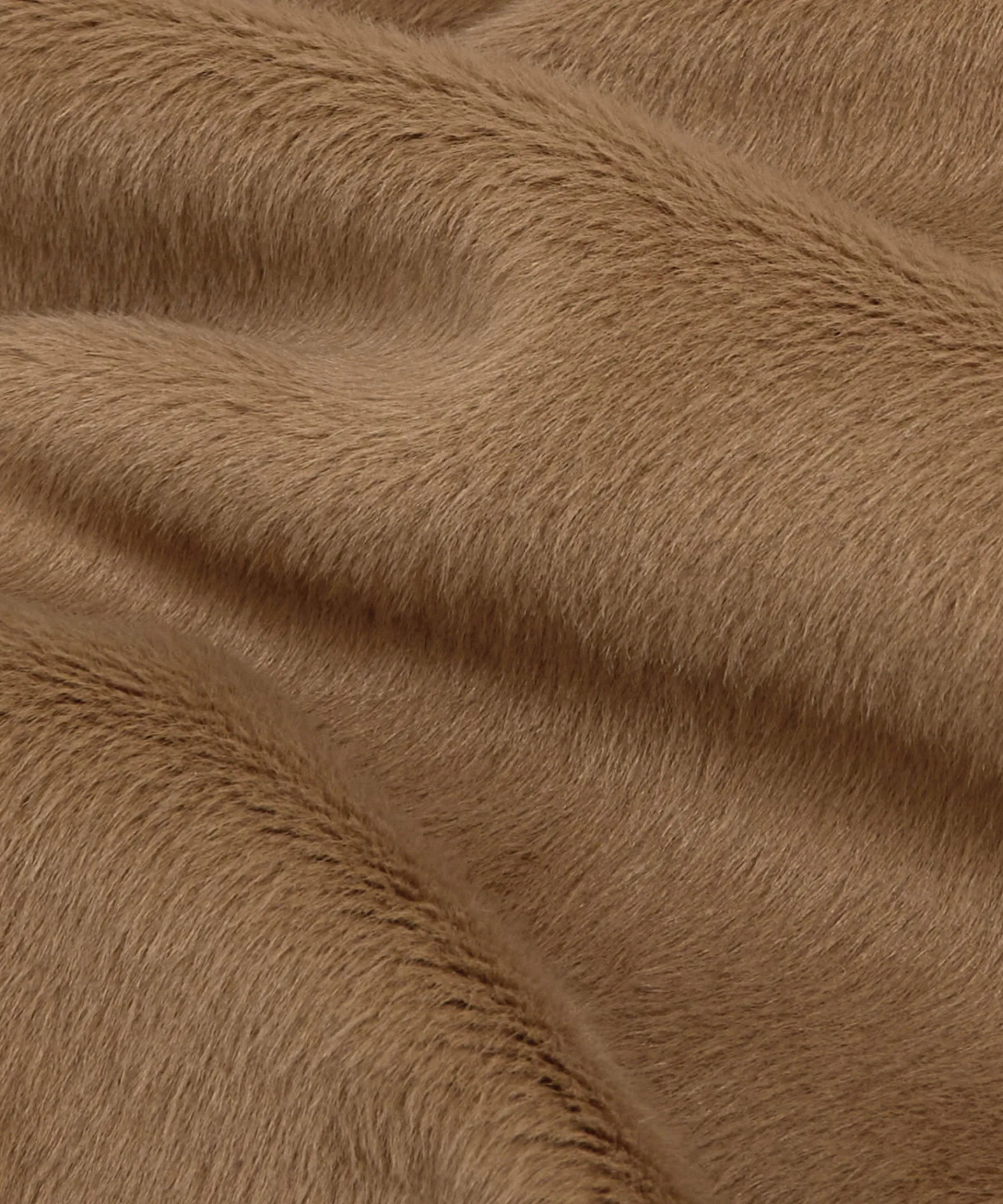 New Rodier Manteau long fausse fourrure marron camel
