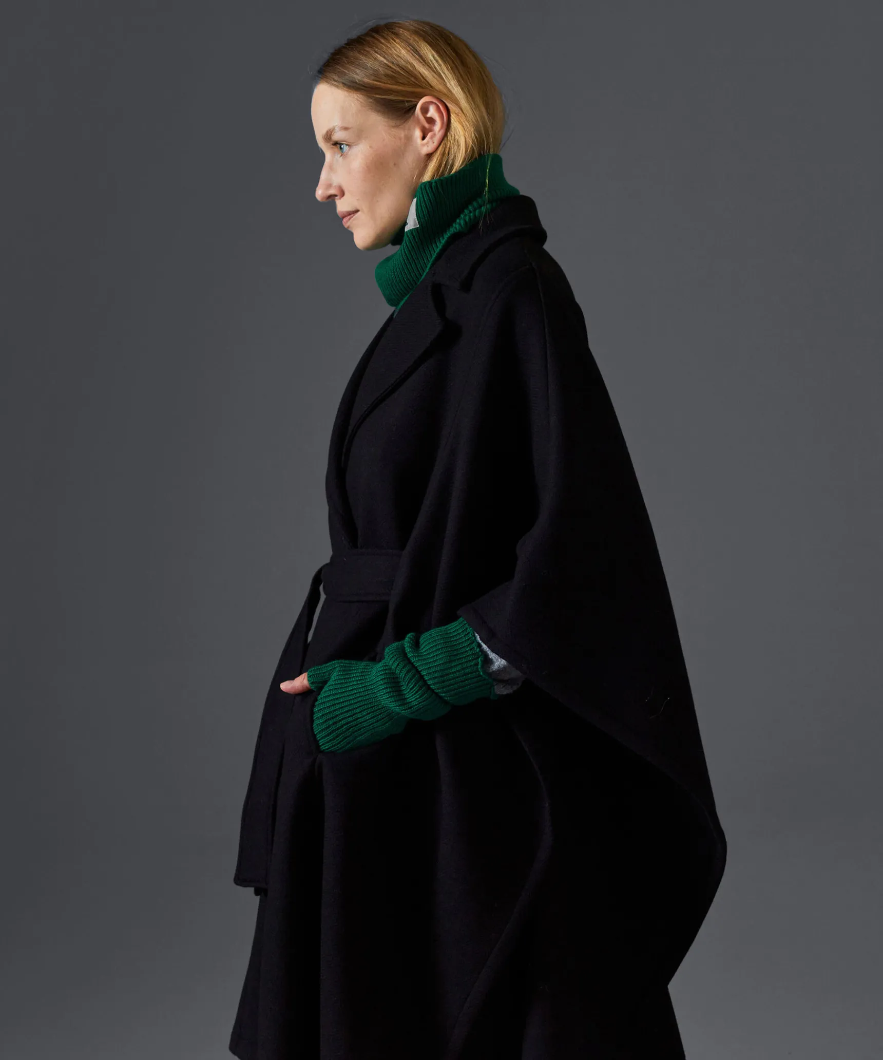 New Rodier Mitaines en laine mérinos OEKO-TEX® vert bouteille