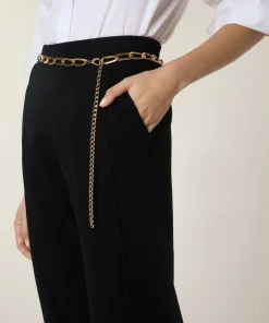 Clearance Rodier Pantalon cigarette en maille milano noir