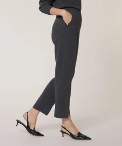 Rodier Pantalon cigarette en maille milano gris foncé