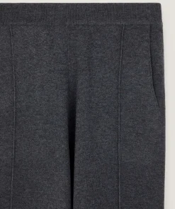 Rodier Pantalon cigarette en maille milano gris foncé