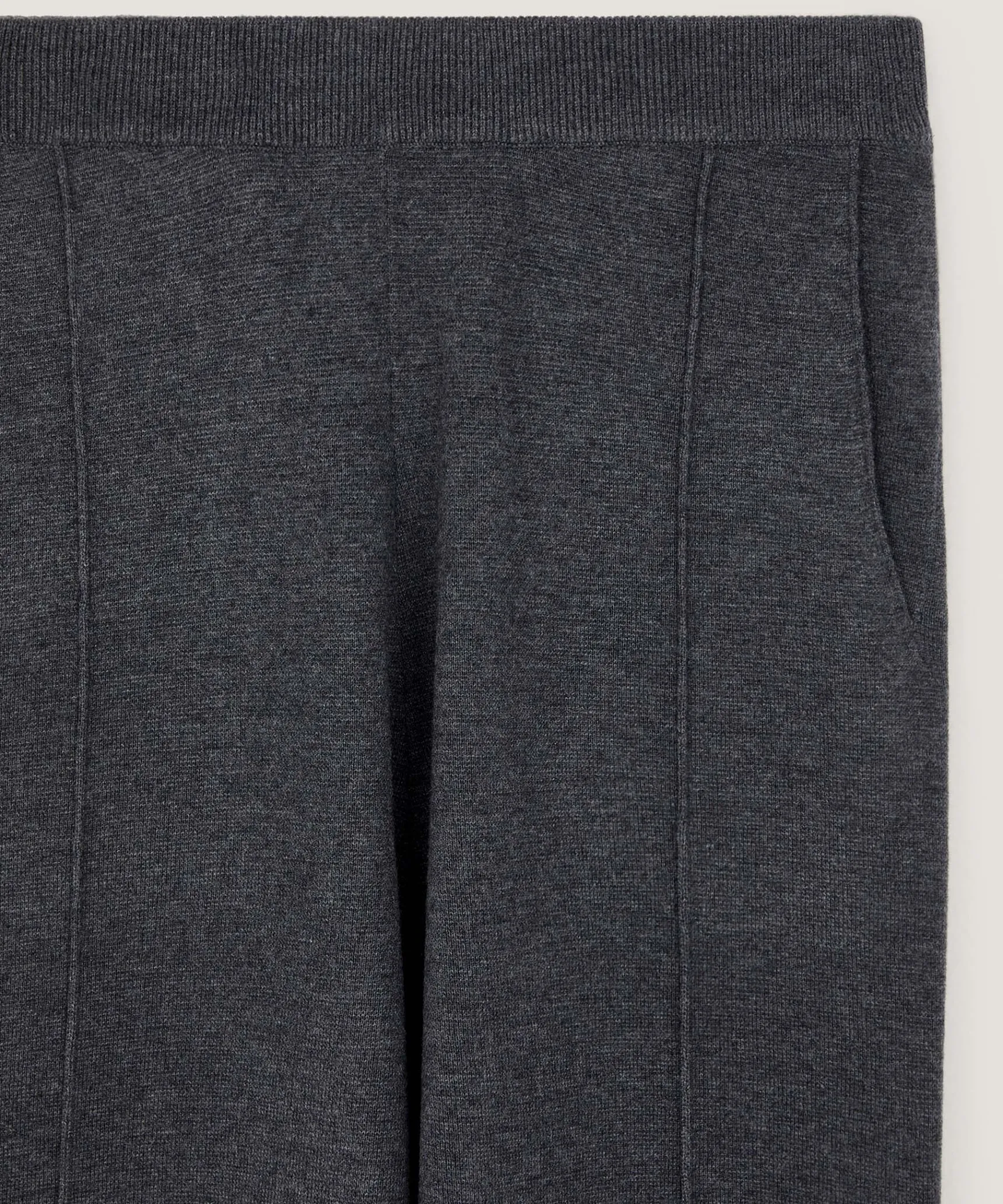 Rodier Pantalon cigarette en maille milano gris foncé