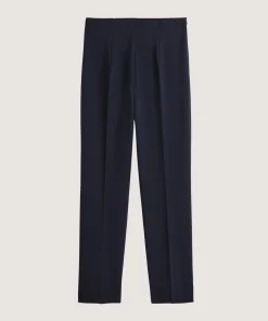 New Rodier Pantalon cigarette taille haute bleu marine