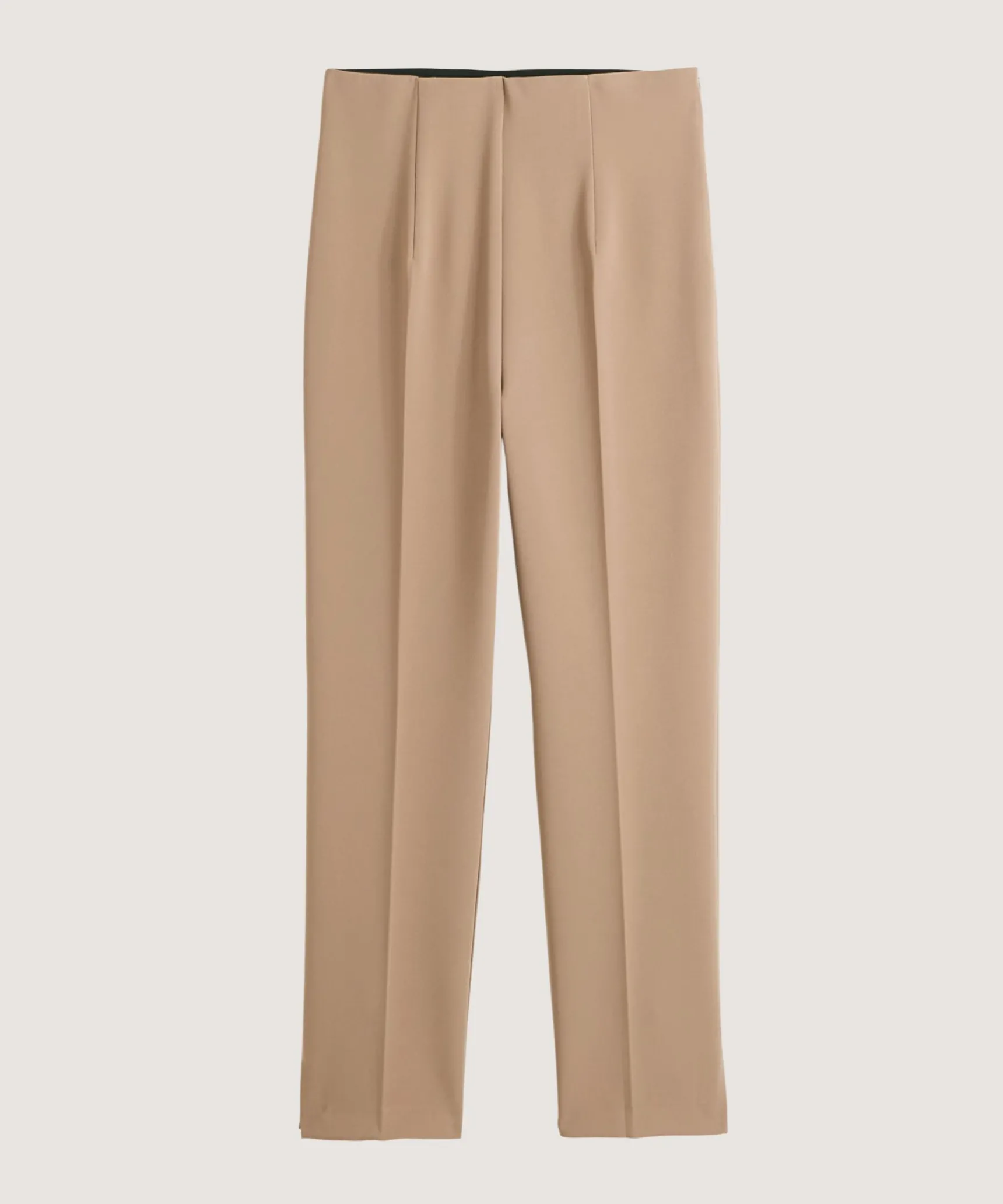 Rodier Pantalon cigarette taille haute marron camel