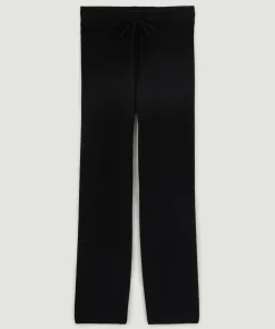 Clearance Rodier Pantalon droit en cachemire 2 fils noir