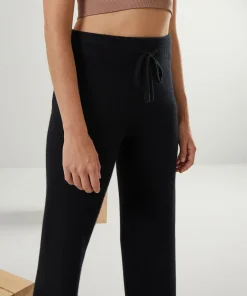 Clearance Rodier Pantalon droit en cachemire 2 fils noir