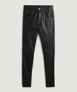Discount Rodier Pantalon en cuir stretch noir