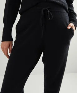 Rodier Pantalon jogging en cachemire 2 fils noir