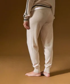 Outlet Rodier Pantalon jogging en cachemire blanc crème