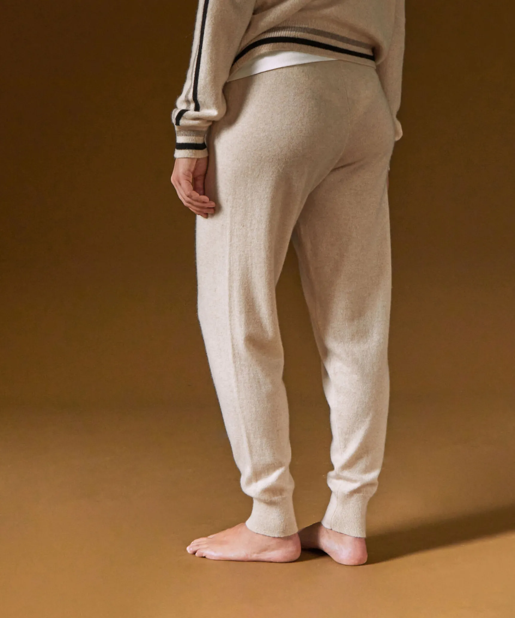 Outlet Rodier Pantalon jogging en cachemire blanc crème