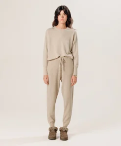 Best Rodier Pantalon jogging en cachemire 2 fils beige