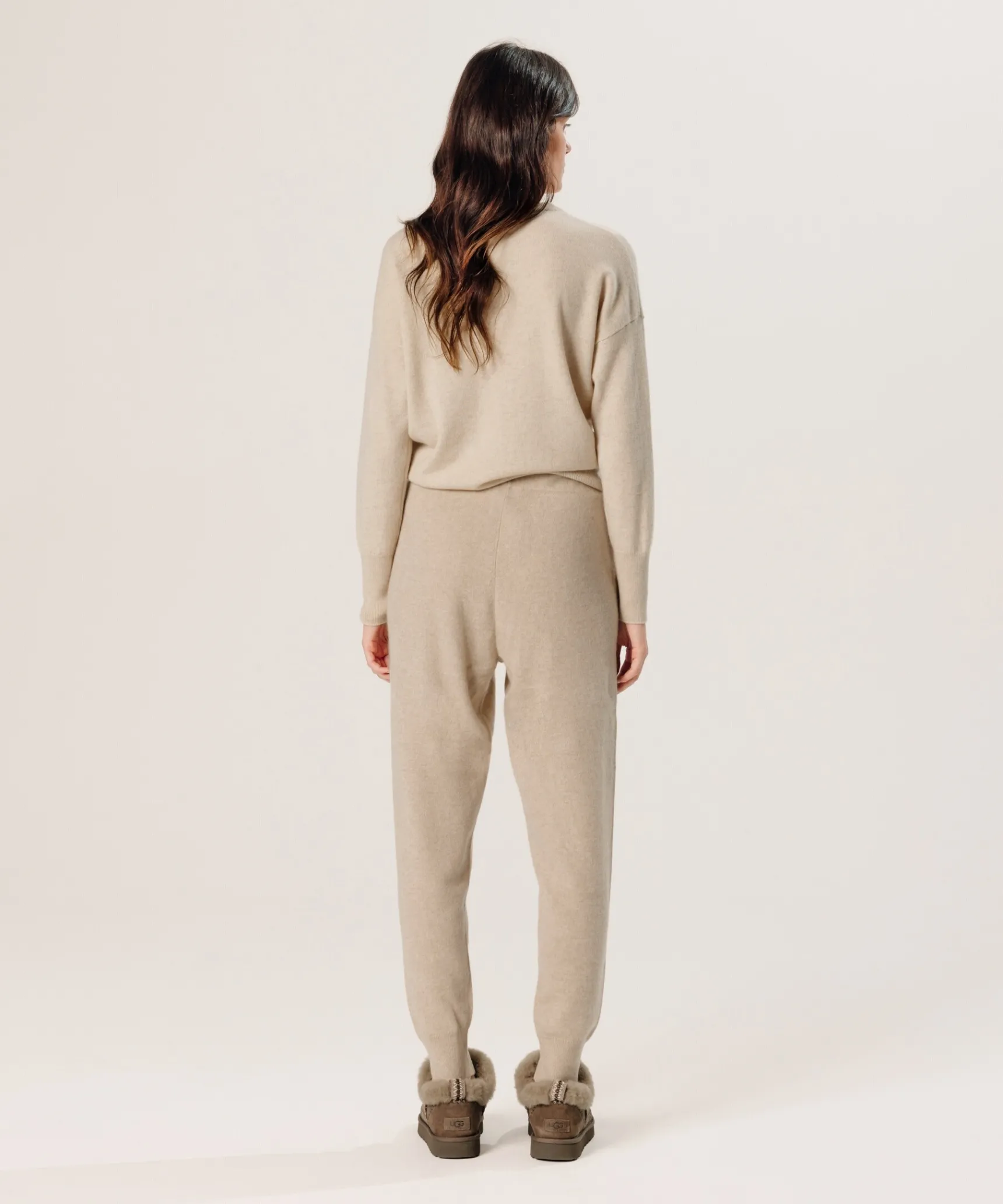 Best Rodier Pantalon jogging en cachemire 2 fils beige