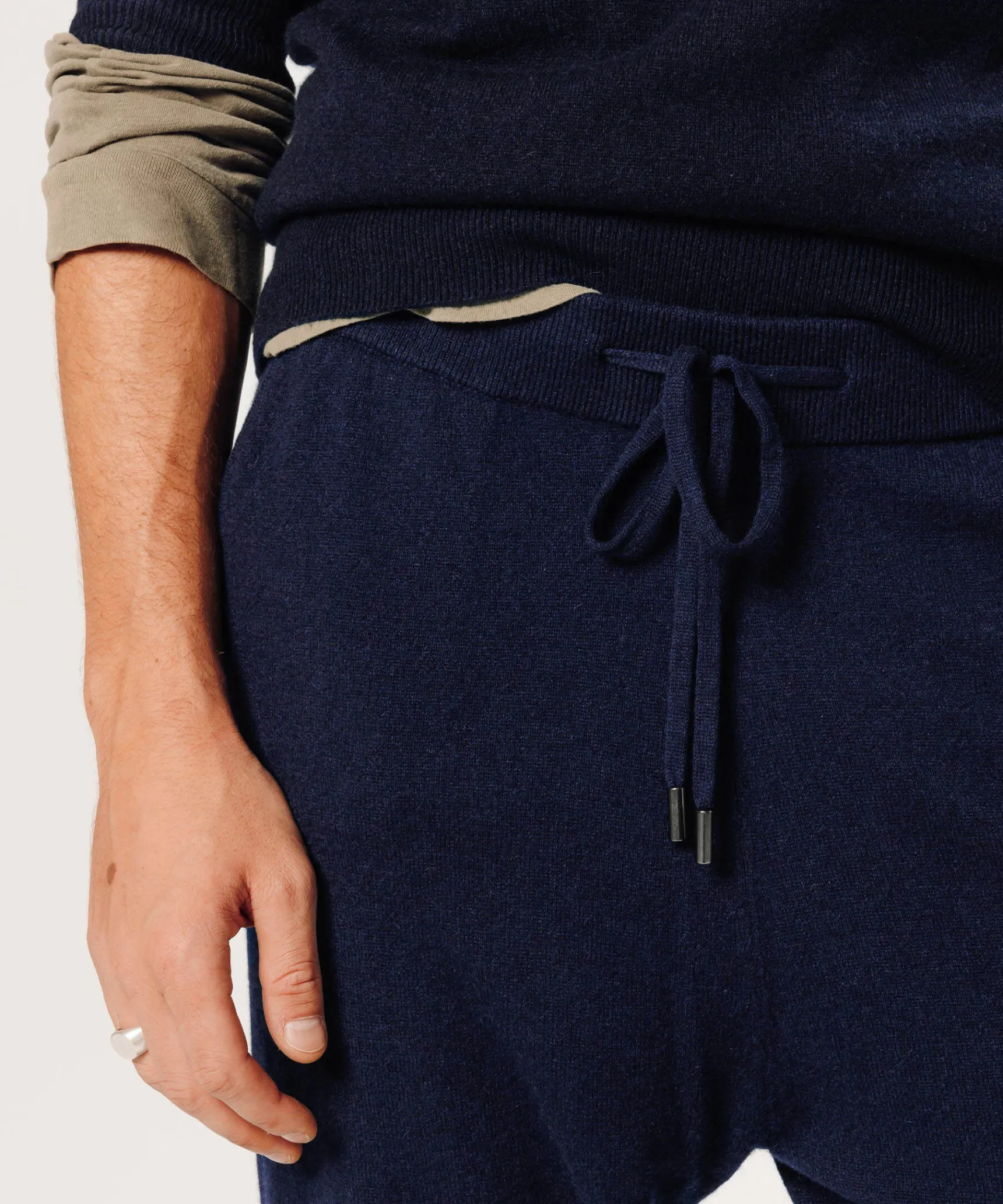 Best Rodier Pantalon jogging en cachemire bleu marine