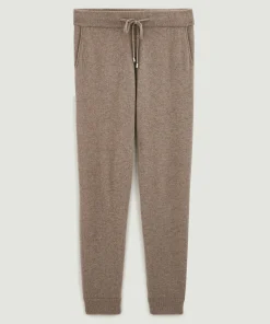 Clearance Rodier Pantalon jogging homme en cachemire 2 fils taupe