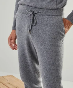 Clearance Rodier Pantalon jogging homme en cachemire 2 fils gris moyen