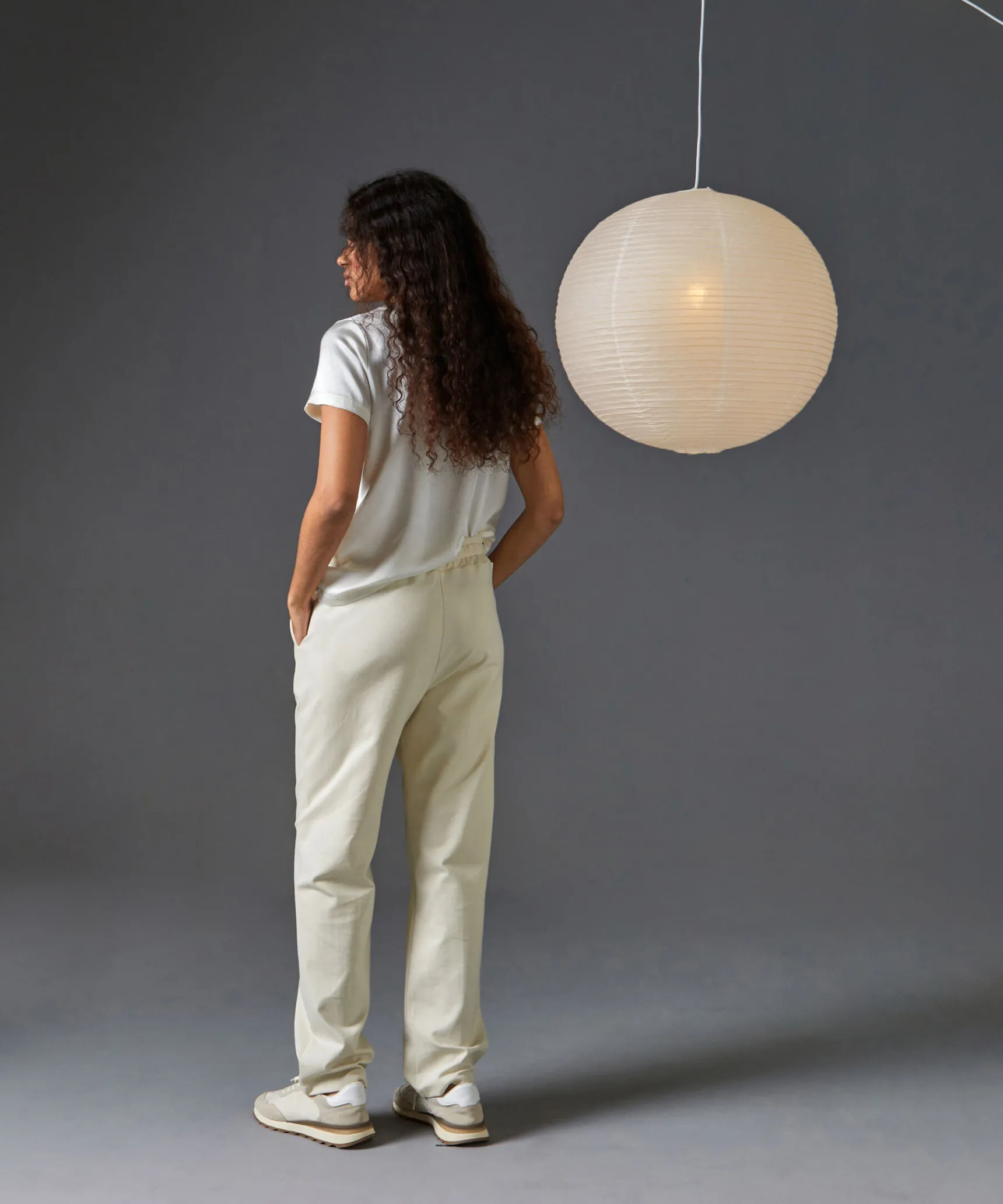 Hot Rodier Pantalon jogging milano blanc écru