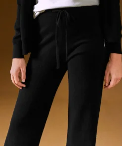 Best Rodier Pantalon large en cachemire noir