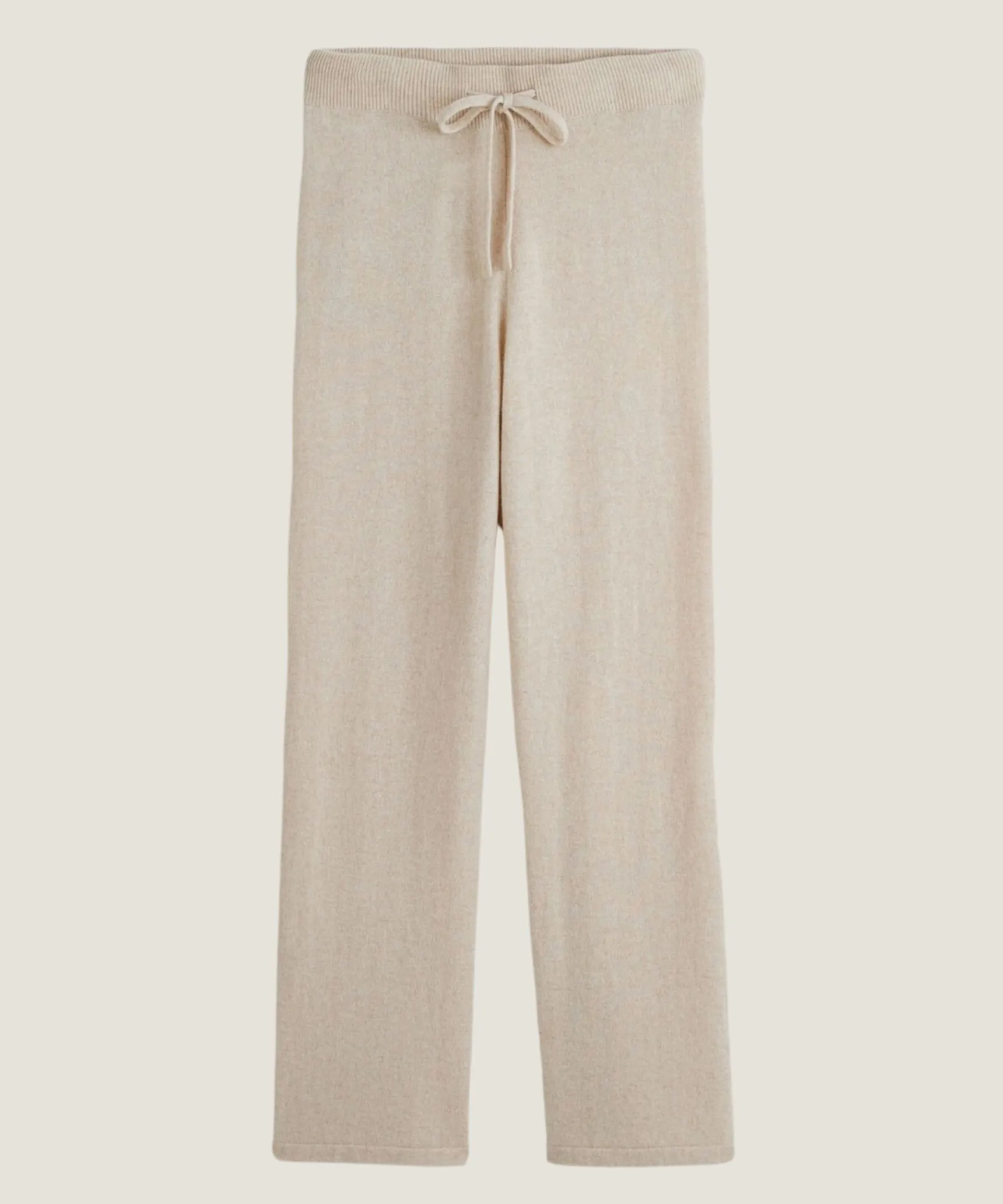 Hot Rodier Pantalon large en cachemire blanc crème