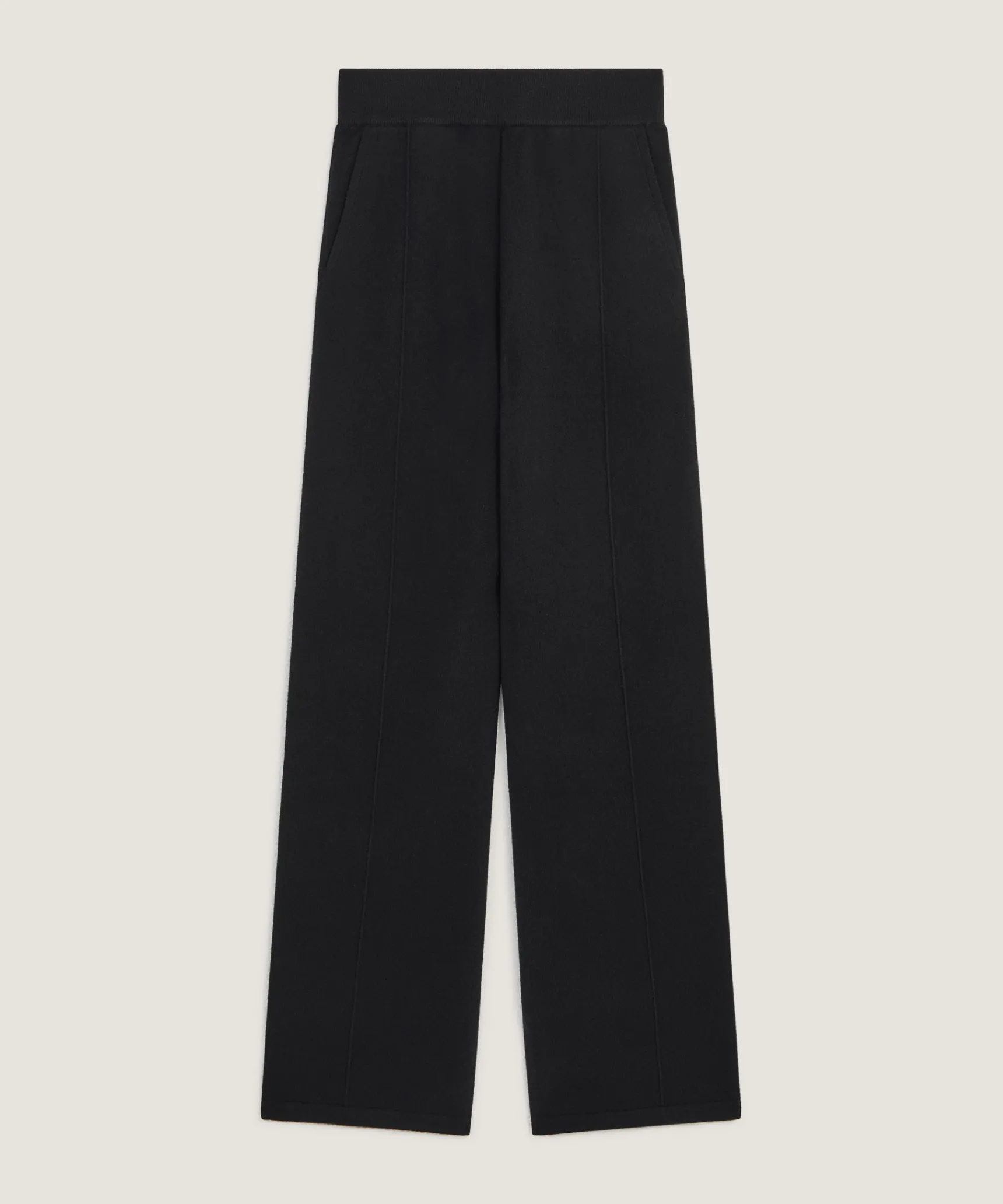 Hot Rodier Pantalon large en laine noir