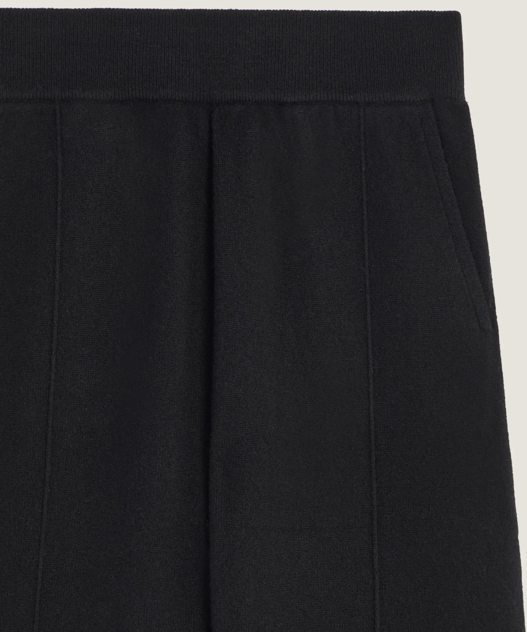 Hot Rodier Pantalon large en laine noir