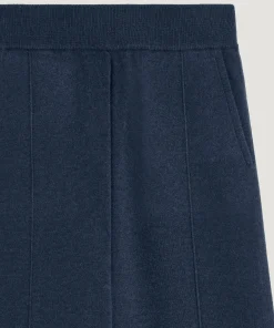 Best Rodier Pantalon large en laine bleu denim