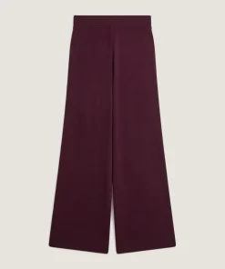 Outlet Rodier Pantalon large en laine mérinos violet aubergine