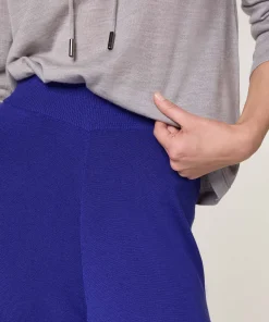 Sale Rodier Pantalon large en laine mérinos bleu outremer