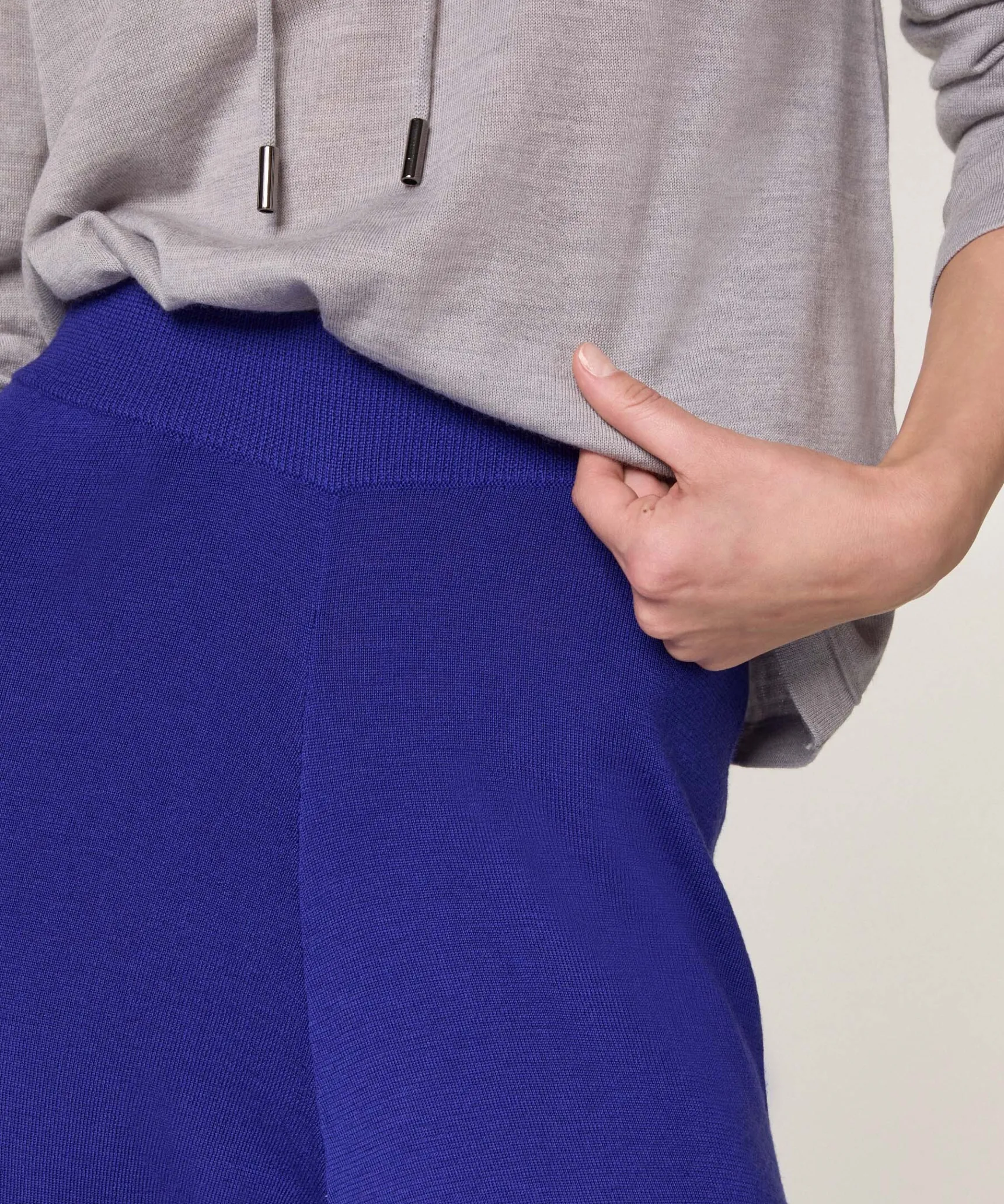 Sale Rodier Pantalon large en laine mérinos bleu outremer