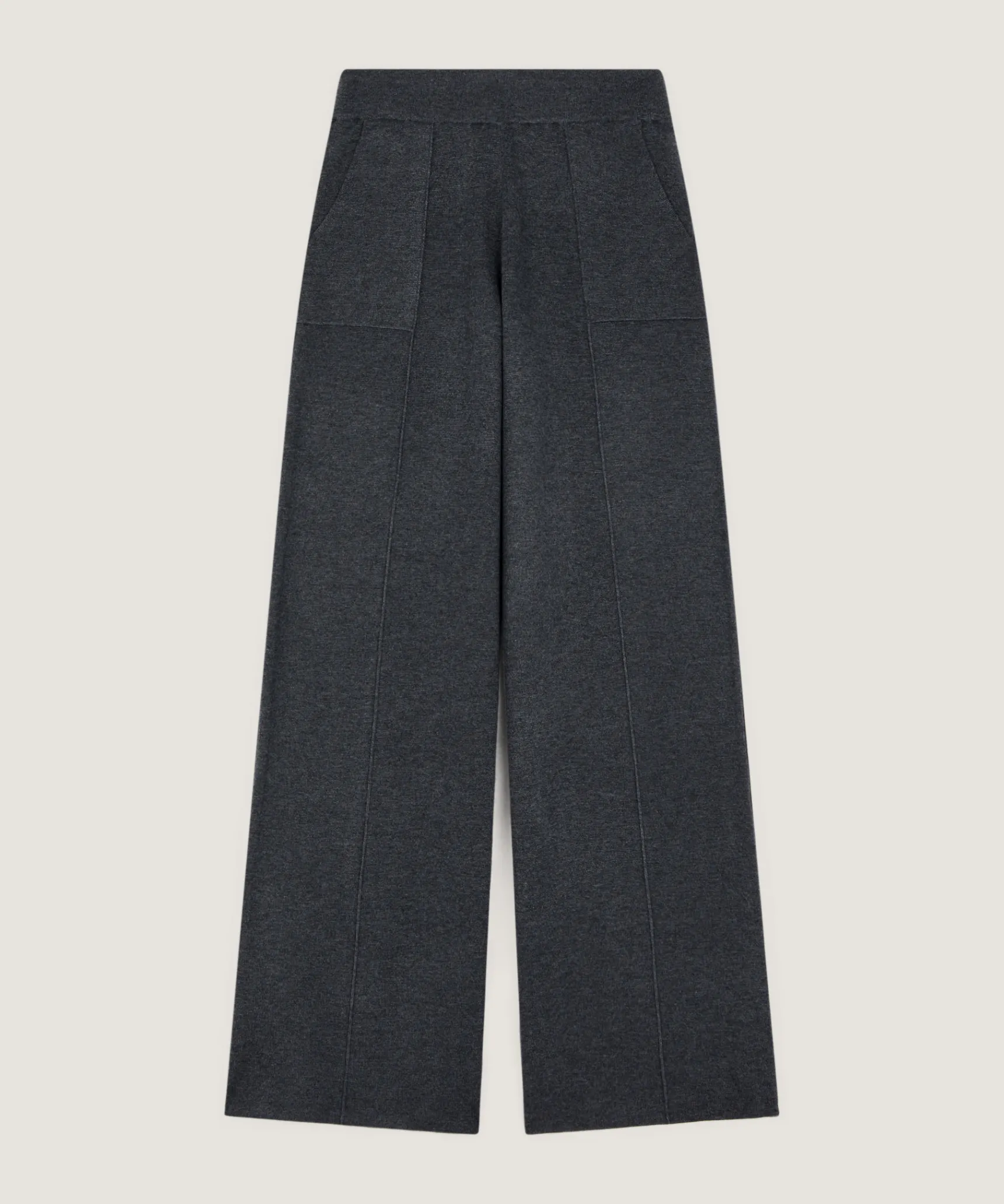 Sale Rodier Pantalon large en maille gris foncé