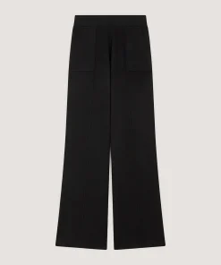 New Rodier Pantalon large en maille noir