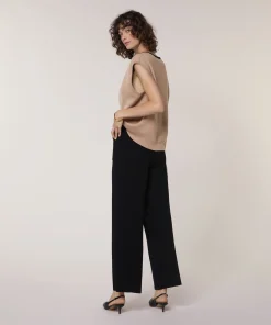 New Rodier Pantalon large en maille noir