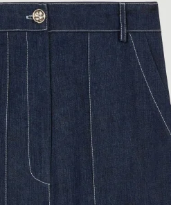Best Rodier Pantalon large jean bleu denim